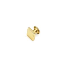 Lapos 10 mm négyzet szegecs , zamak , arany