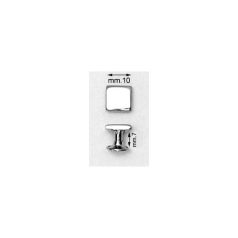 Lapos 10 mm négyzet szegecs , zamak , arany