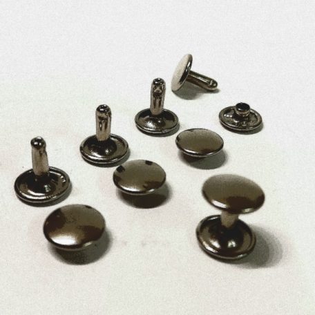 Dupla LENCSE fejű szegecs 11 mm , fekete nikkel
