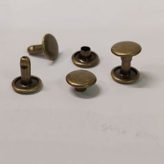 Dupla LENCSE fejű szegecs 11 mm , sárga antik