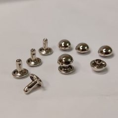 Dupla FÉLGÖMB fejű szegecs 6 mm , nikkel