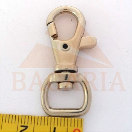 Karabiner  10 MM x 40 mm , oldalhúzós , nikkel 