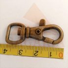 Karabiner , egyenes végü , 10 MM  x 40 mm , oldalhúzós , antik