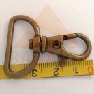 Karabiner 25 MM  x 42mm , oldalhúzós , sárga antik