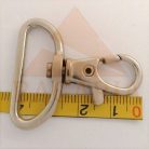 Karabiner  egyenes végü ,nikkel  ,  30 mm x  42 mm