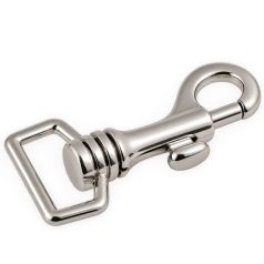 Karabiner 20 MM x 65 mm , oldalhúzós , nikkel