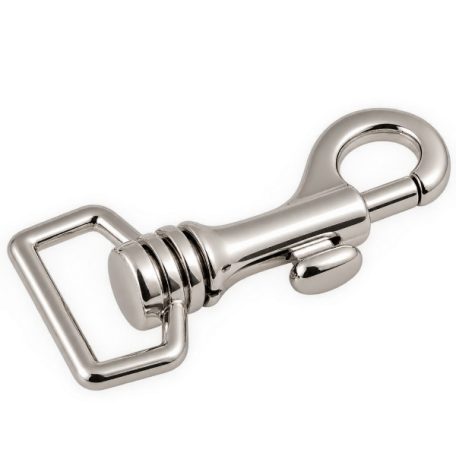 Karabiner 20 MM x 65 mm , oldalhúzós , nikkel