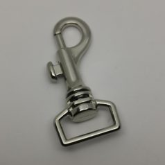 Karabiner 20 MM x 65 mm , oldalhúzós , nikkel