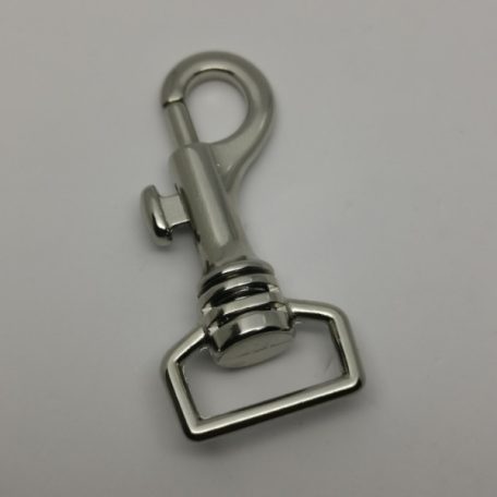 Karabiner 20 MM x 65 mm , oldalhúzós , nikkel
