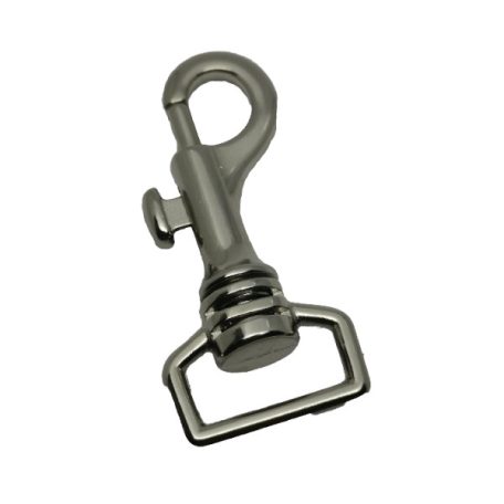 Karabiner 20 MM x 65 mm , oldalhúzós , nikkel