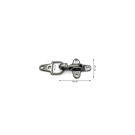 Ruhakarabiner 30 x 45 mm , nikkel