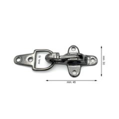 Ruhakarabiner 30 x 45 mm , zamak , antik
