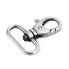 Karabiner 40 MM x 50 , oldalhúzós , zamak , nikkel