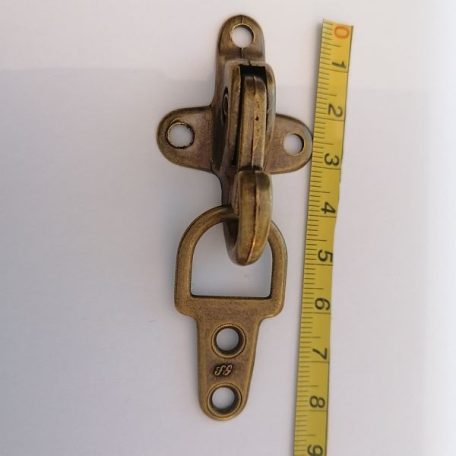 Ruhakarabiner , sárga antik 