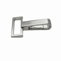 Karabiner 30 MM , lapos fix , nikkel
