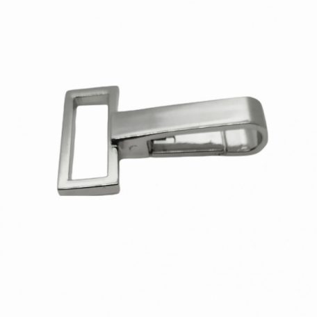 Karabiner 30 MM , lapos fix , nikkel