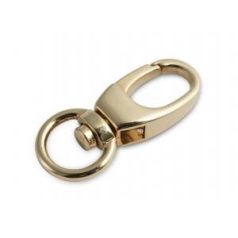 Karabiner 12 MM kerek fogótartós , arany