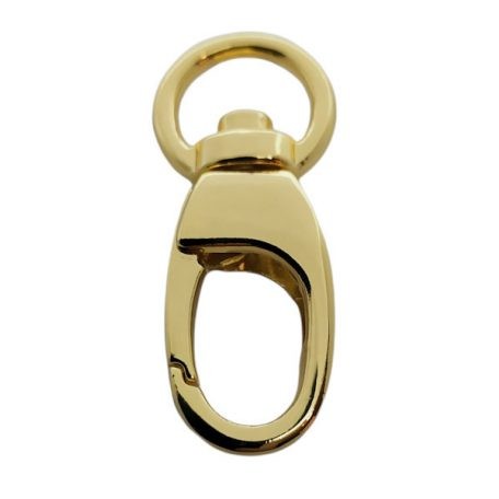 Karabiner 12 MM kerek fogótartós , arany