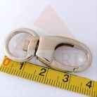 Karabiner 12 MM , kerek fogótartós , nikkel