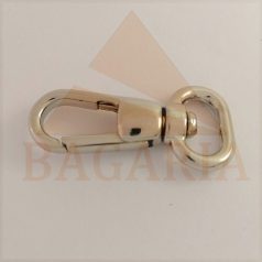 Karabiner , nikkel szinü , 12 mm x 40 mm