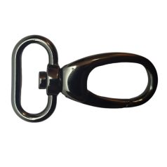 Karabiner 25 MM , nagyfejű csepp , fekete nikkel