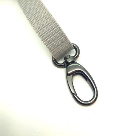 Karabiner 20 MM , nagyfejű csepp , fekete nikkel