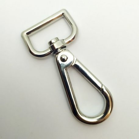 Karabiner 20 MM , nagyfejű egyenes , nikkel