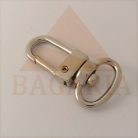 Karabiner ,ovális ,nikkel , 12 mm
