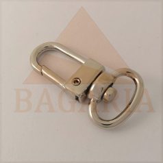 Karabiner ,ovális ,nikkel , 12 mm