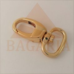 Karabiner 16 MM , kisfejű csepp forma , arany