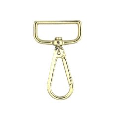 Karabiner 30 MM x 60 mm , egyenes , kisfejű , arany