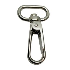 Karabiner 25 MM , széles lapos fejű , nikkel