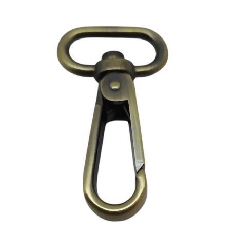 Karabiner 25 MM , széles lapos fejű , selyem antik