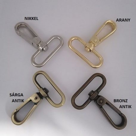 Karabiner 40 MM , széles lapos fejű , arany