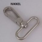 Karabiner 40 MM , széles lapos fejű , niķkel