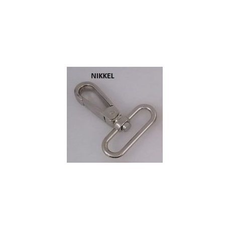 Karabiner 40 MM , széles lapos fejű , niķkel