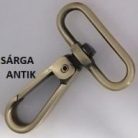 Karabiner 40 MM , széles lapos fejű , selyem antik