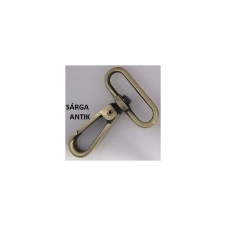 Karabiner 40 MM , széles lapos fejű , selyem antik