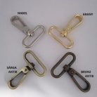 Karabiner 40 MM , széles lapos fejű , selyem antik