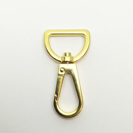 Karabiner 20 MM , lapos , arany