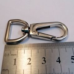 Karabiner 20 MM , lapos , nikkel