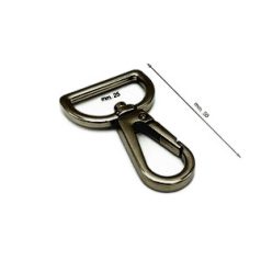 Karabiner lapos 25 MM x 50 , antik