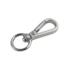 Karabiner 8 MM kerek végű , nikkel 