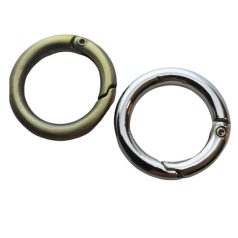 Bontható rugós kör karabíner 17 MM x 3,5 mm, nikkel