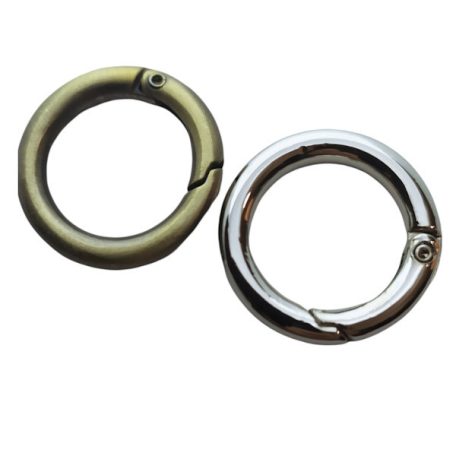 Bontható rugós kör karabíner 17 MM x 3,5 mm, nikkel