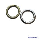 Bontható rugós kör karabíner 17 MM x 3,5 mm, sárga antik