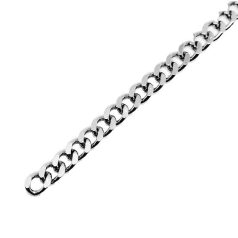 Lánc , vasalapú , 11 mm x 8 mm nikkel