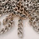 Lánc , vasalapú , 11 mm x 8 mm nikkel