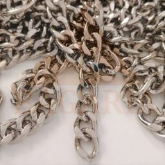 Lánc , vasalapú , 11 mm x 8 mm nikkel