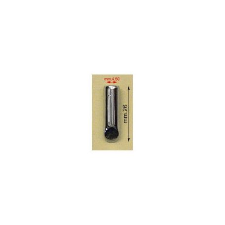Zsinórvég 4 mm x 26 mm , csapott végű , zamak , arany